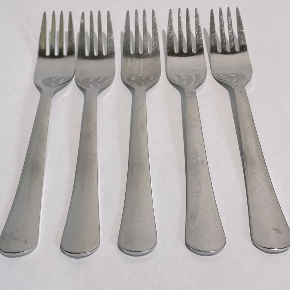 5 IKEA STAINLESS STEEL FLATWARE Dinner FORKS